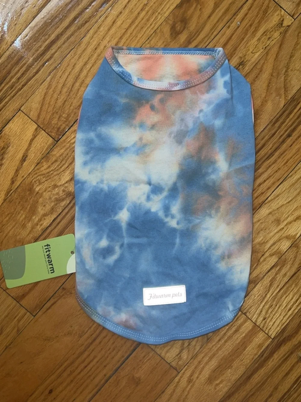 Fitwarm Blue Tie Dye Dog Shirt Size M NWT Cute Pet Apparel